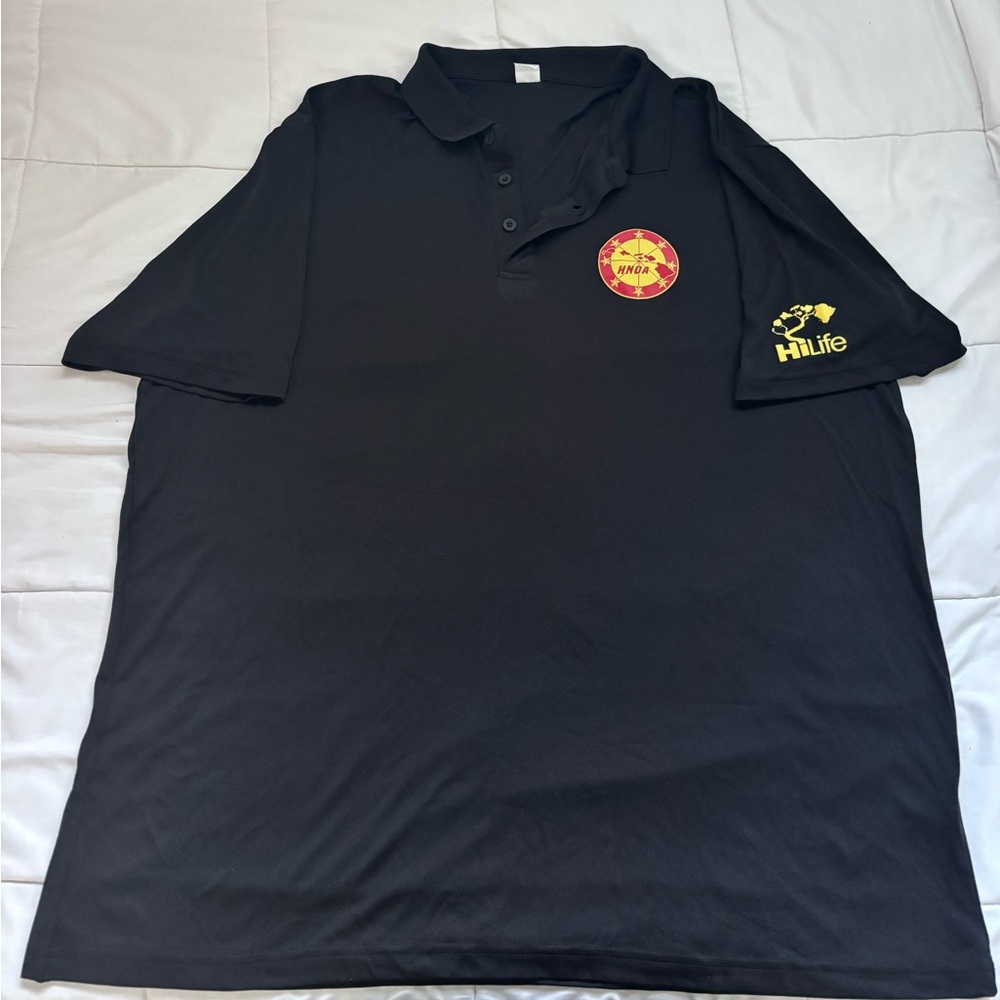 Sport-Tek Black Polo Shirt with Yellow Accents